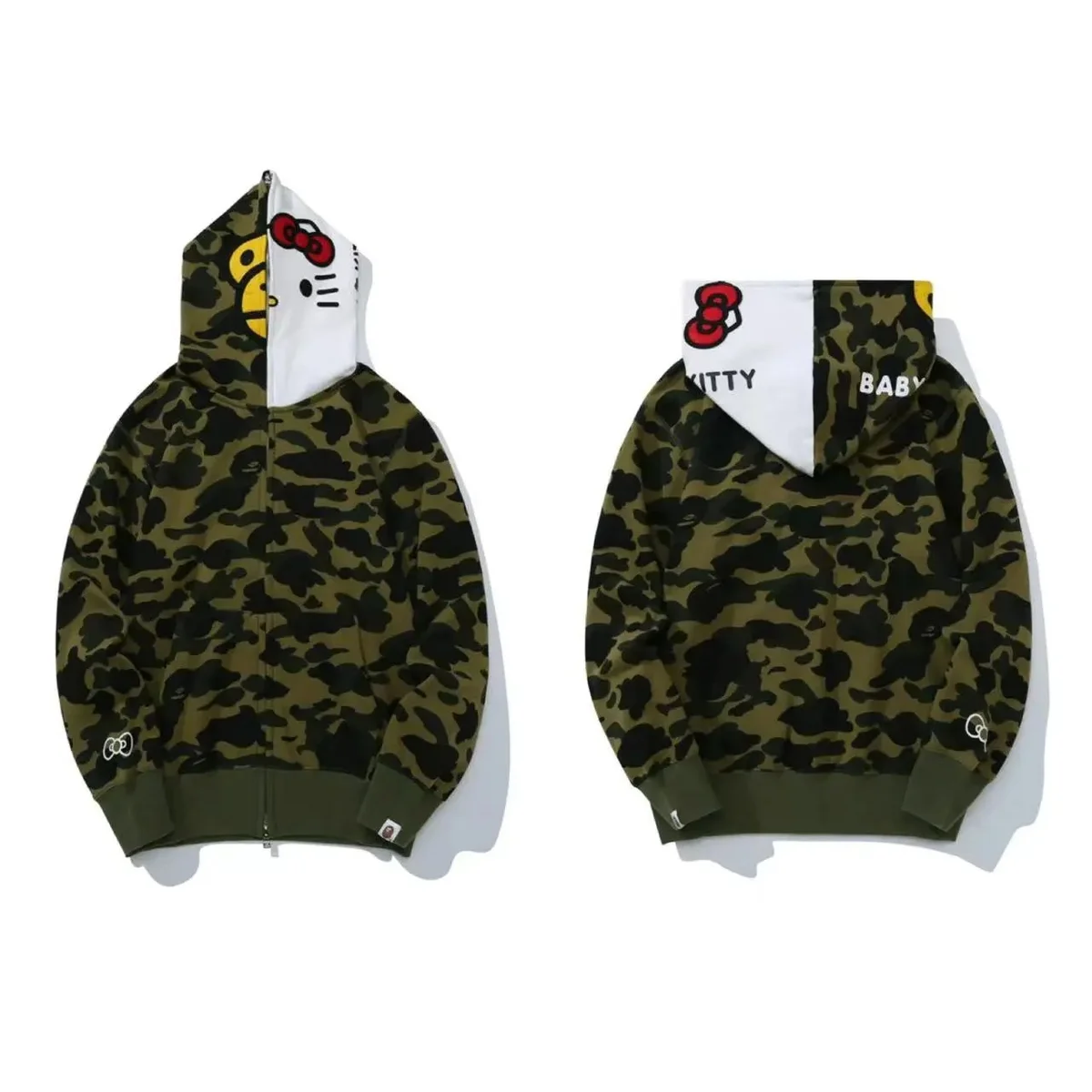 A Bathing Ape BAPE STA Camo Zip-Up Hoodie