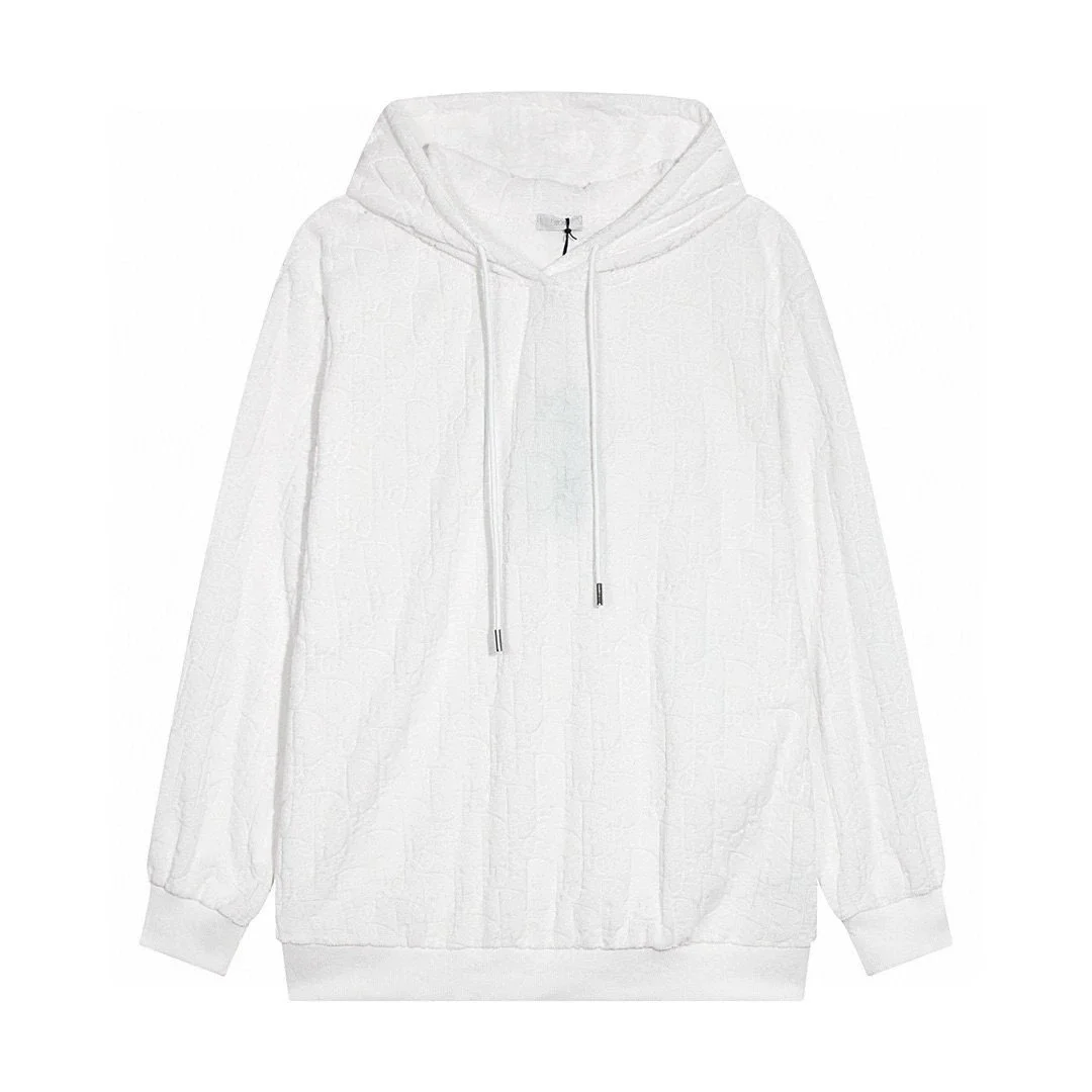 Other White Textured Hoodie Sweatshirt White - 1