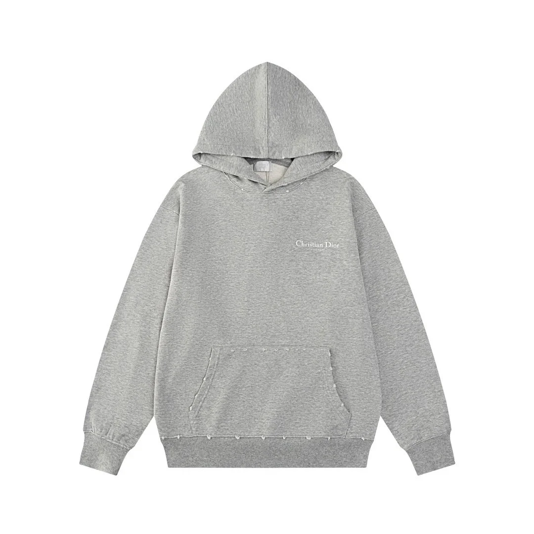 Dior Grey Classic Logo Hoodie