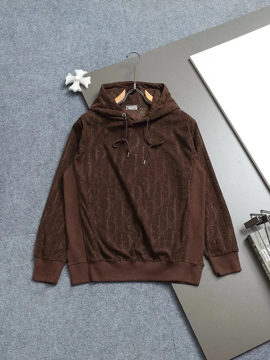 Dior Classic Flap Embossed Hoodie Chocolate