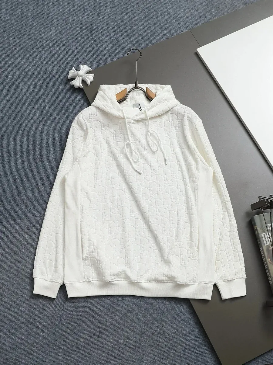 Dior Classic Flap Embossed Hoodie White