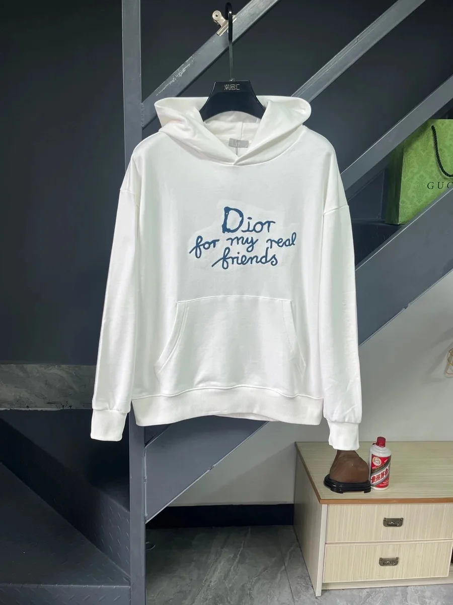 Dior White 'For My Real Friends' Hoodie