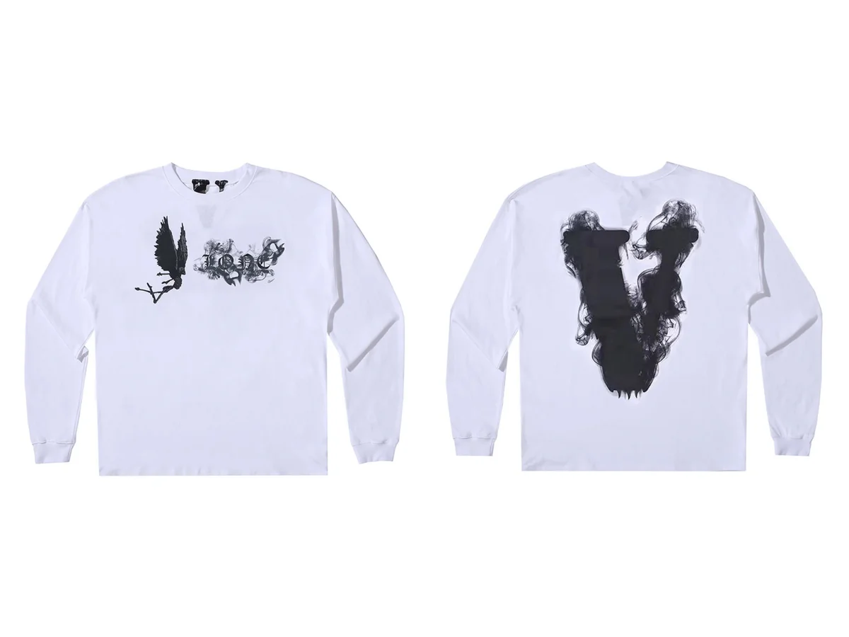 Vlone Smoke V Long Sleeve T-Shirt White