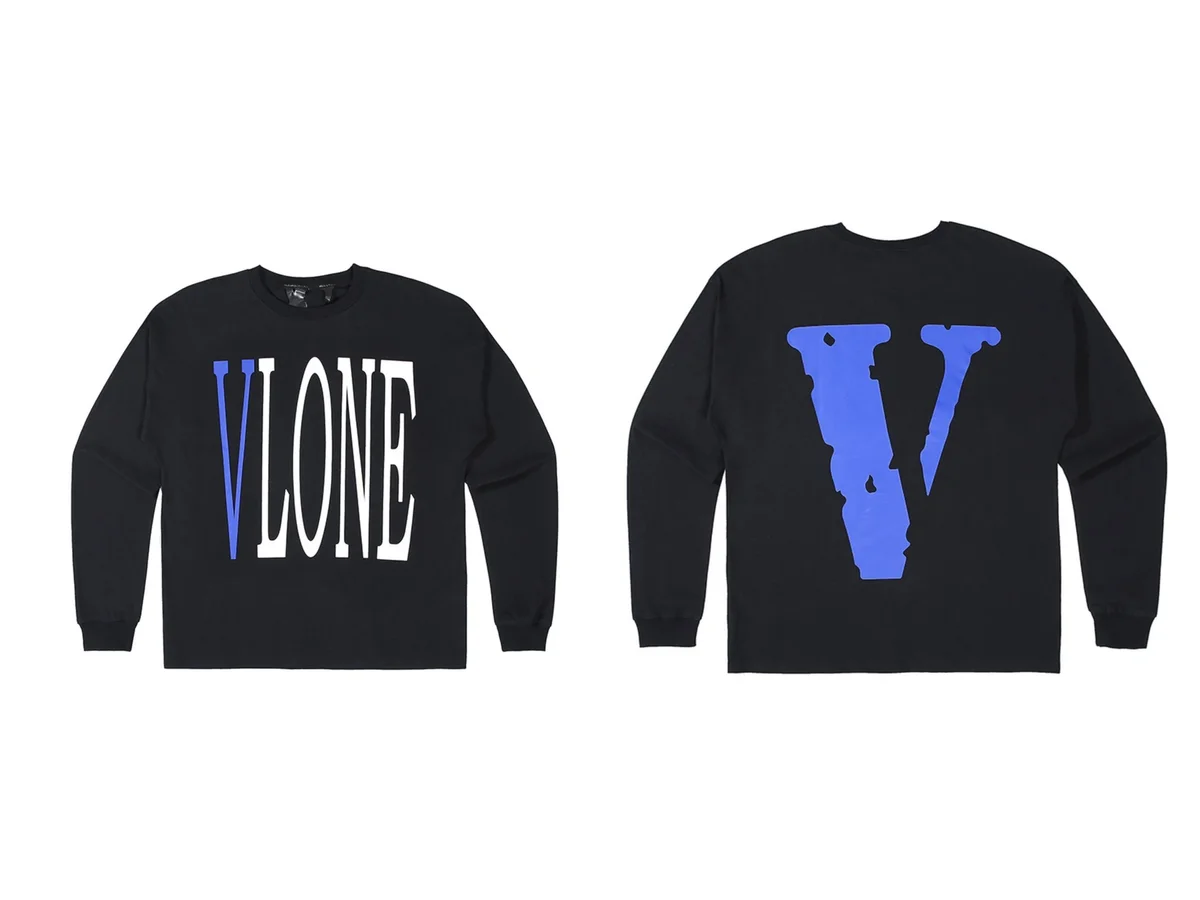 VLONE V Logo Black Long Sleeve T-Shirt