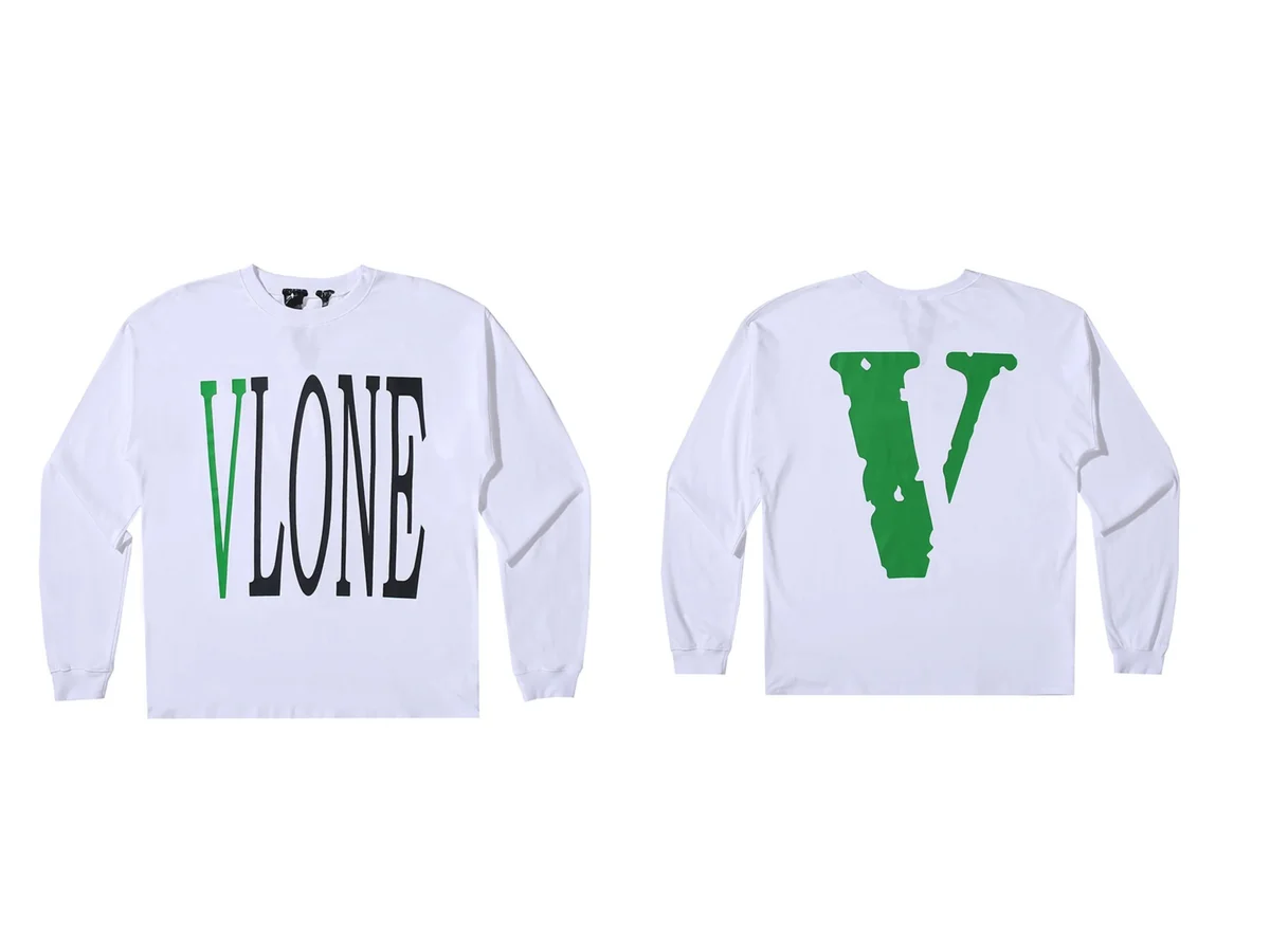 VLONE White 'V' Long Sleeve T-Shirt