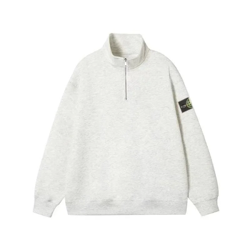 Stone Island 68-15 Grey Half-Zip Sweatshirt