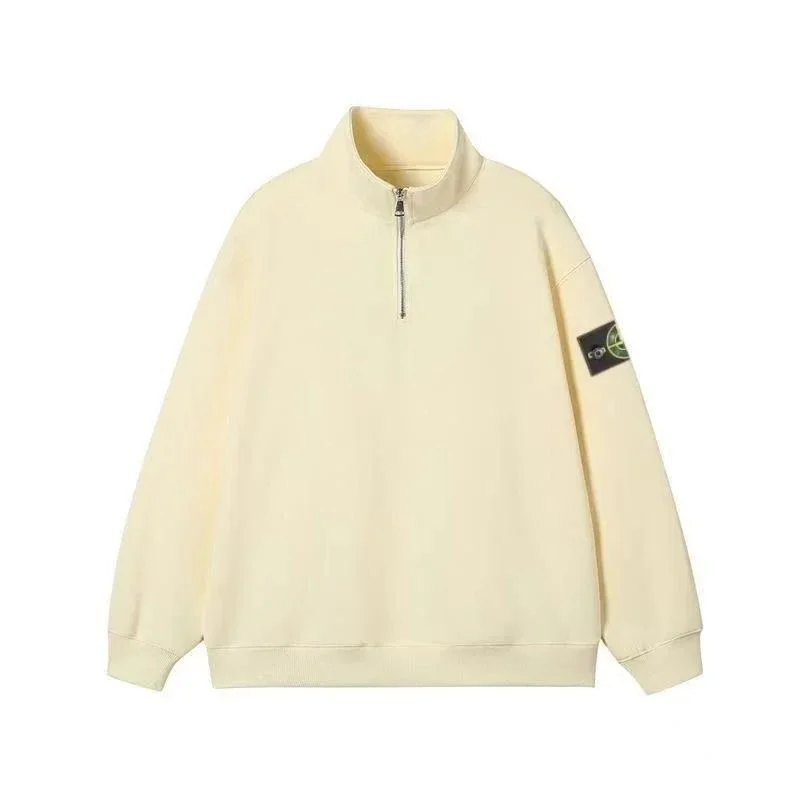 Stone Island 68-15 Beige Half-Zip Sweatshirt