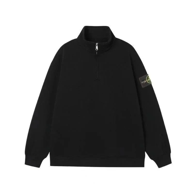 Stone Island 68-15 Black Half-Zip Sweatshirt