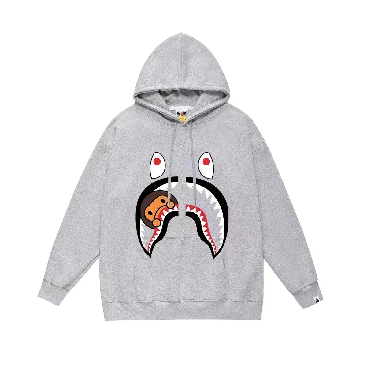 A Bathing Ape BAPE STA Grey Shark Hoodie