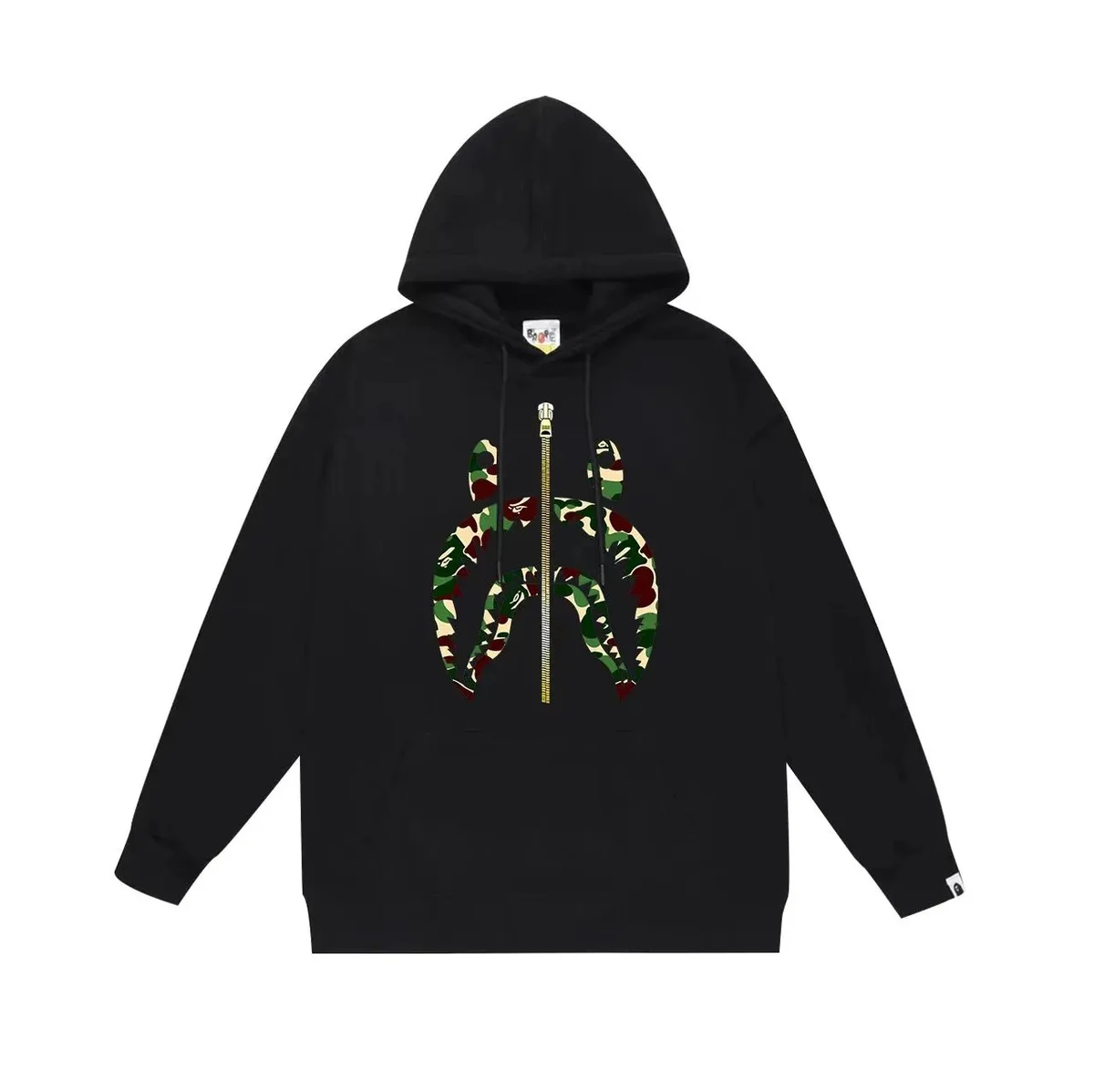 A Bathing Ape BAPE STA Camo Zip Hoodie Black
