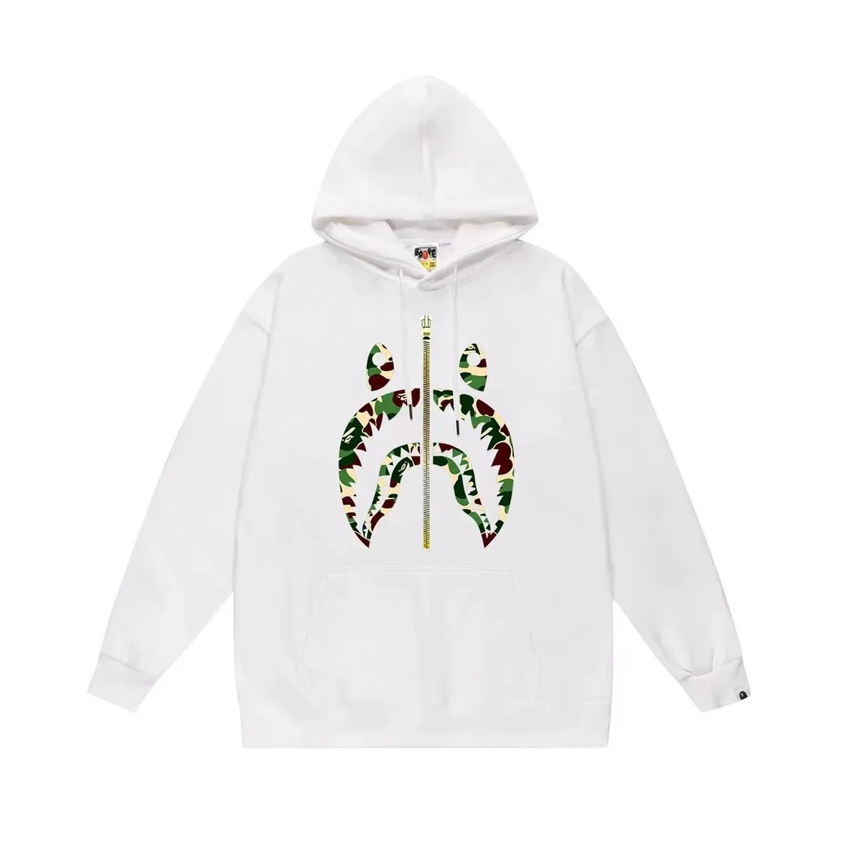 A Bathing Ape BAPE STA Camo Graphic White Hoodie