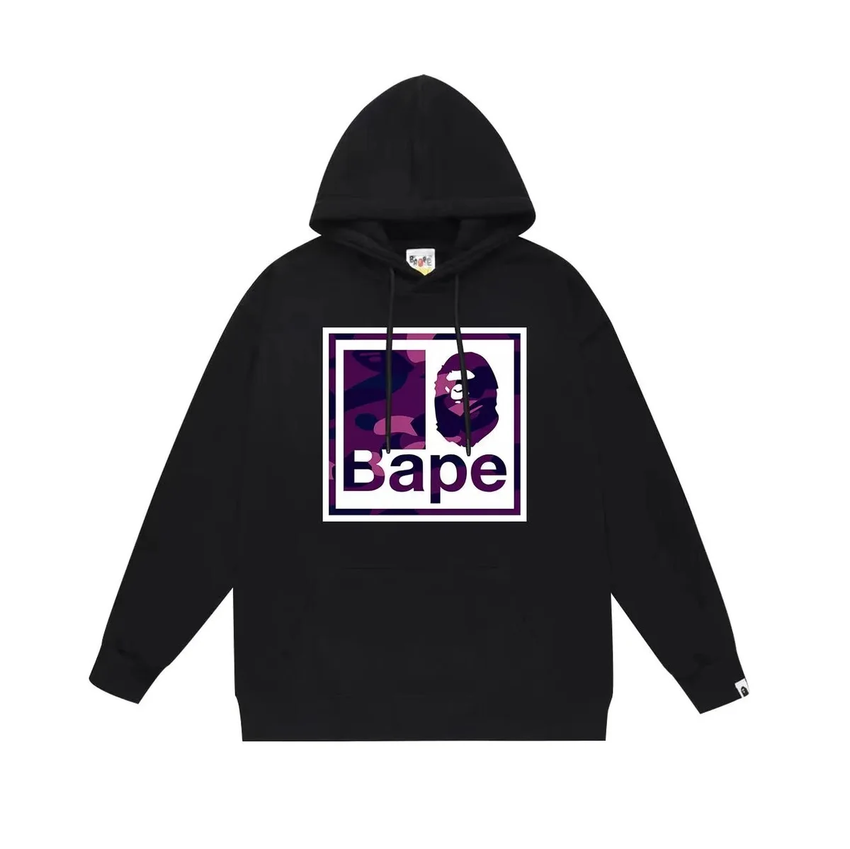 BAPE STA Black Purple Camo Hoodie