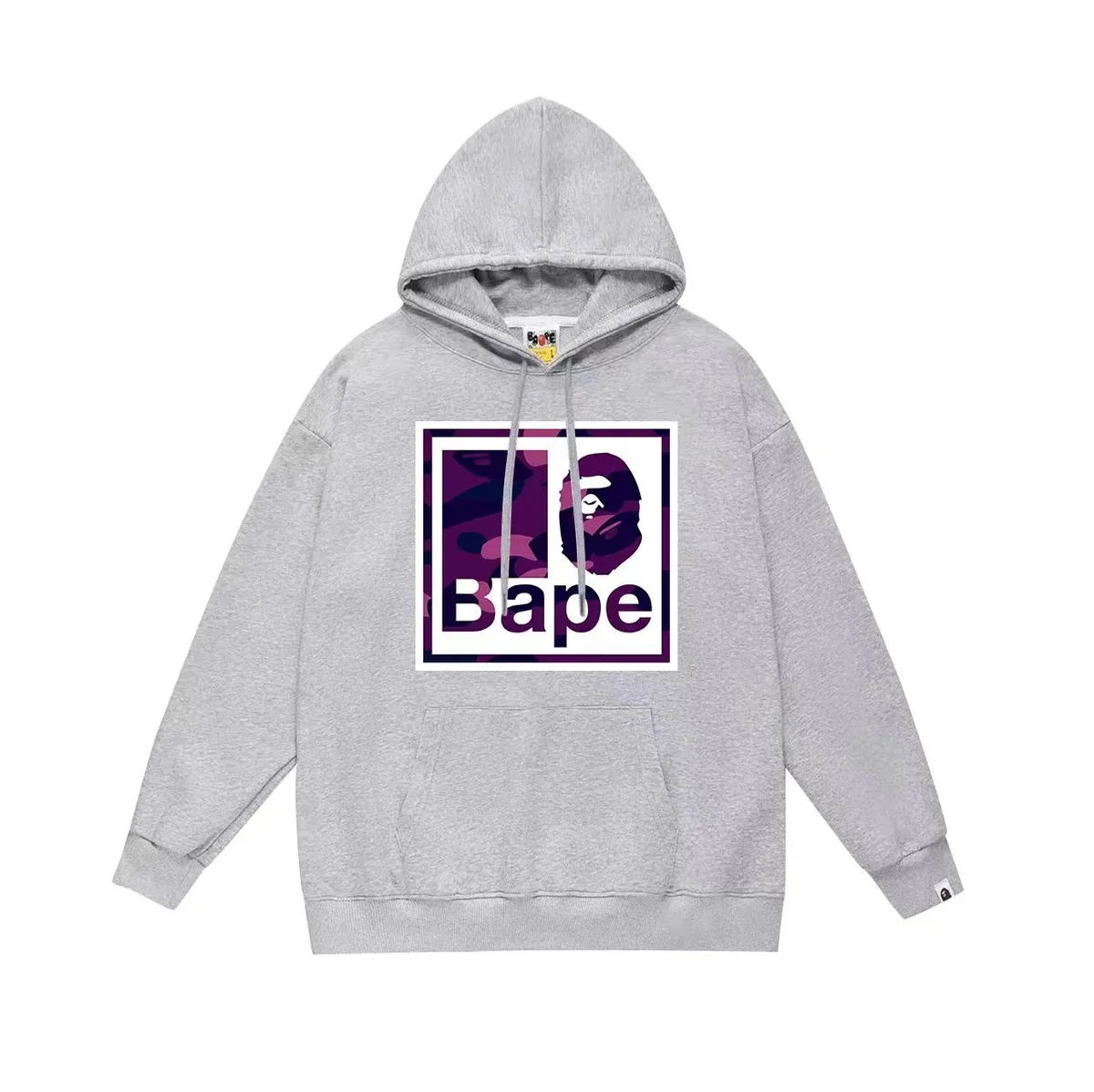 A Bathing Ape BAPE STA Grey Purple Camo Hoodie