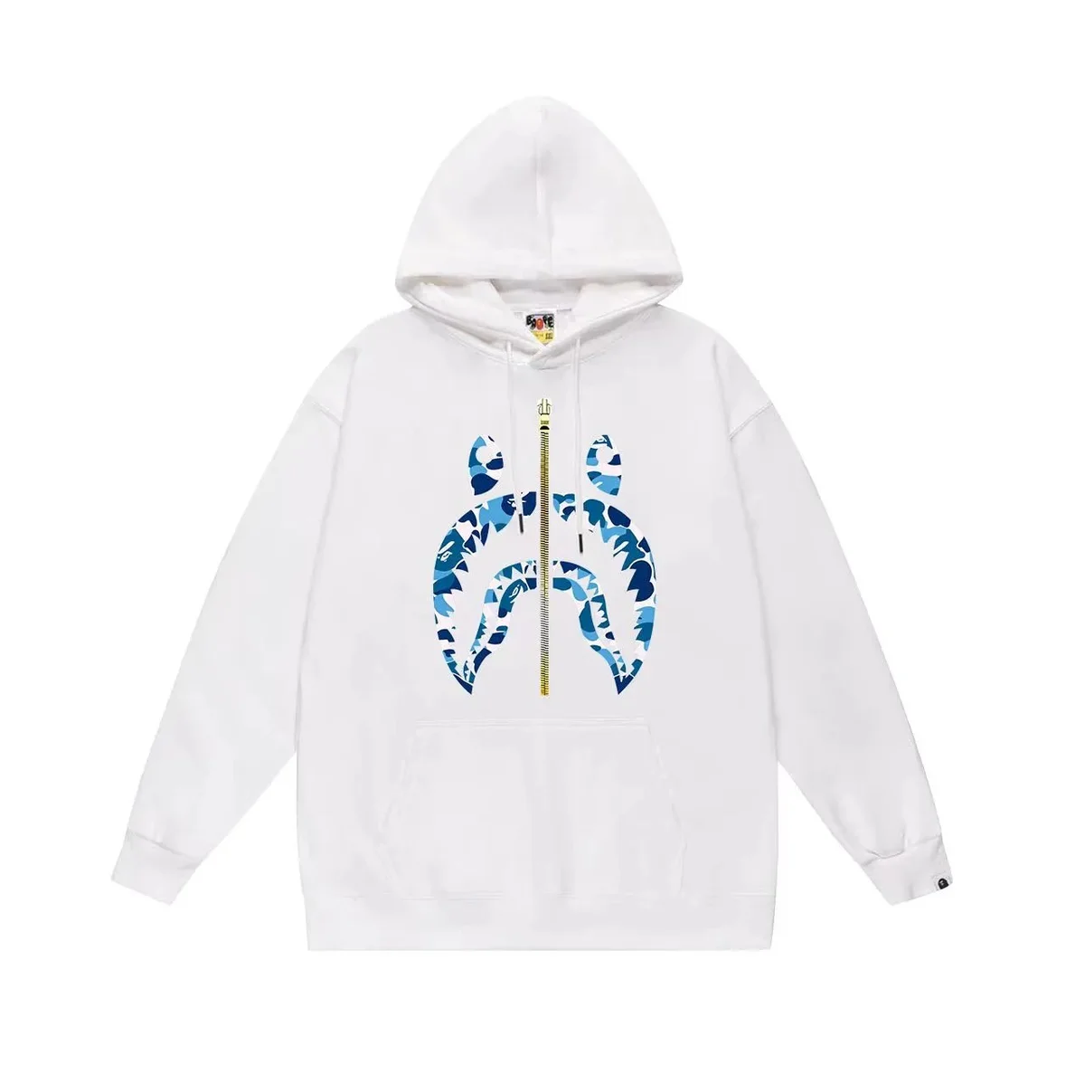 A Bathing Ape BAPE STA Blue Camo Zip Hoodie White