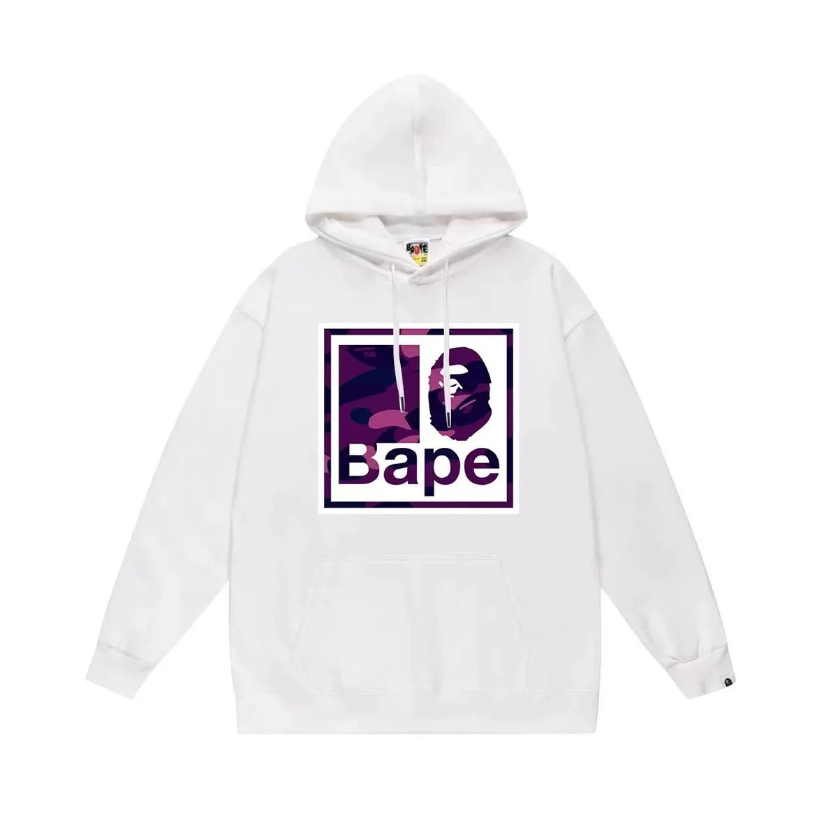 A Bathing Ape BAPE STA White Purple Camo Hoodie
