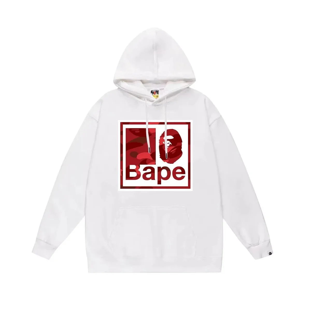BAPE White Red Camo Hoodie