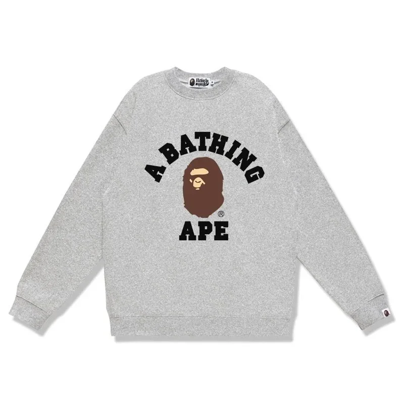 A Bathing Ape BAPE STA Grey College Sweatshirt