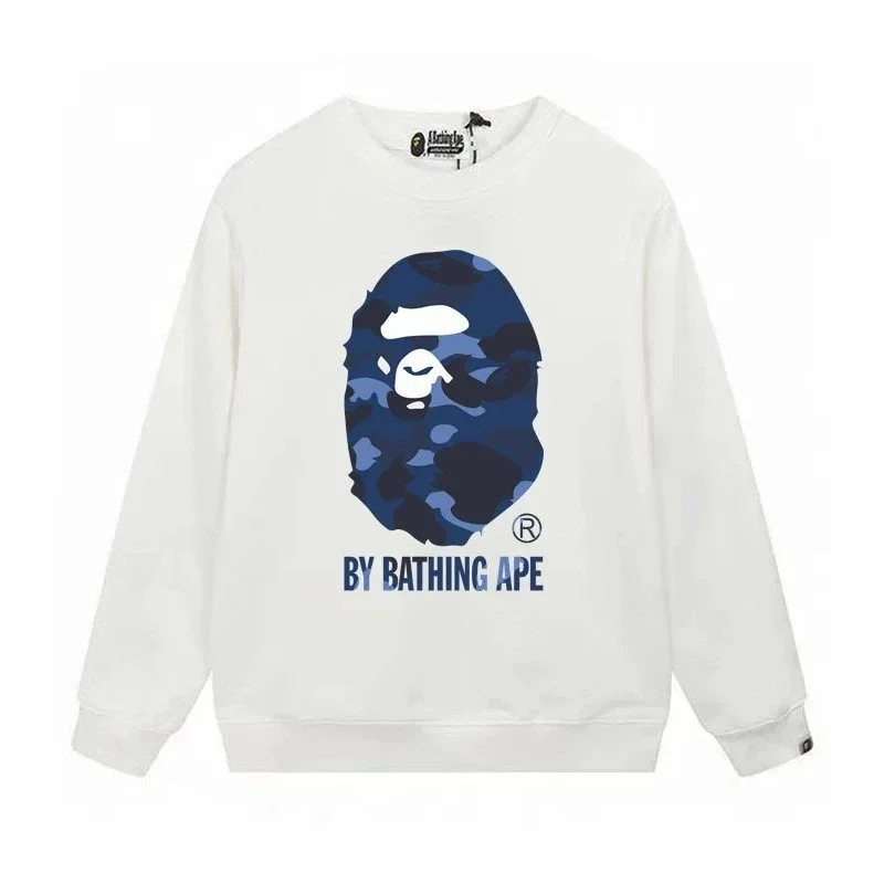 A Bathing Ape BAPE STA White Blue Camo Graphic Sweatshirt