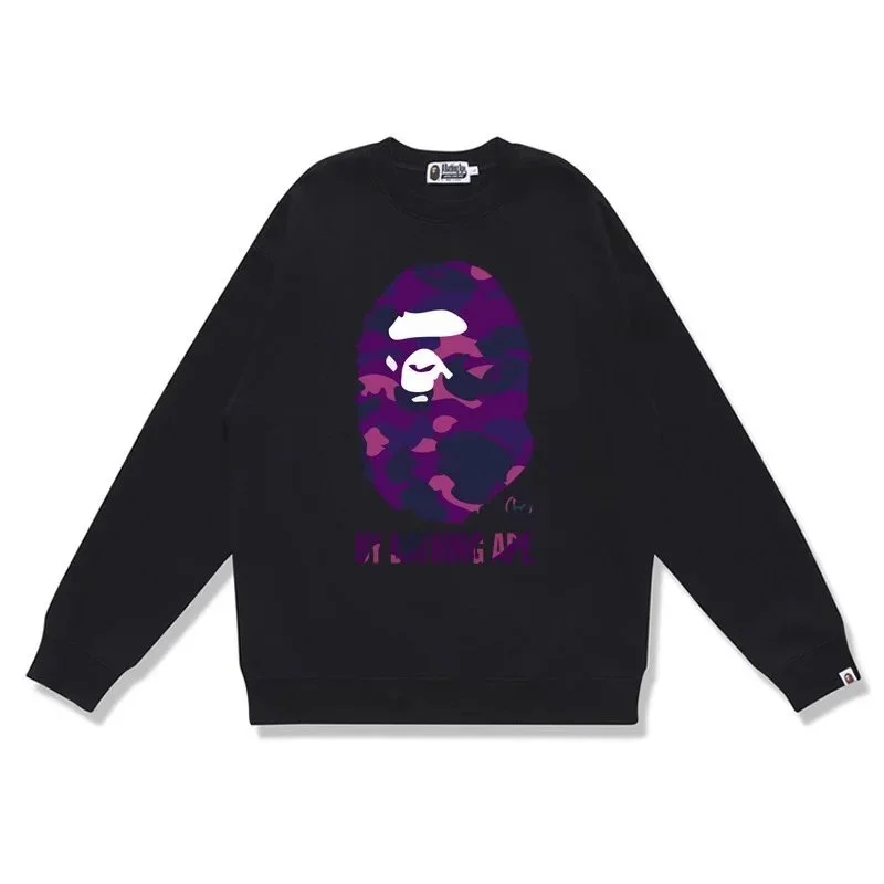 A Bathing Ape BAPE STA Purple Camo Crewneck Sweatshirt