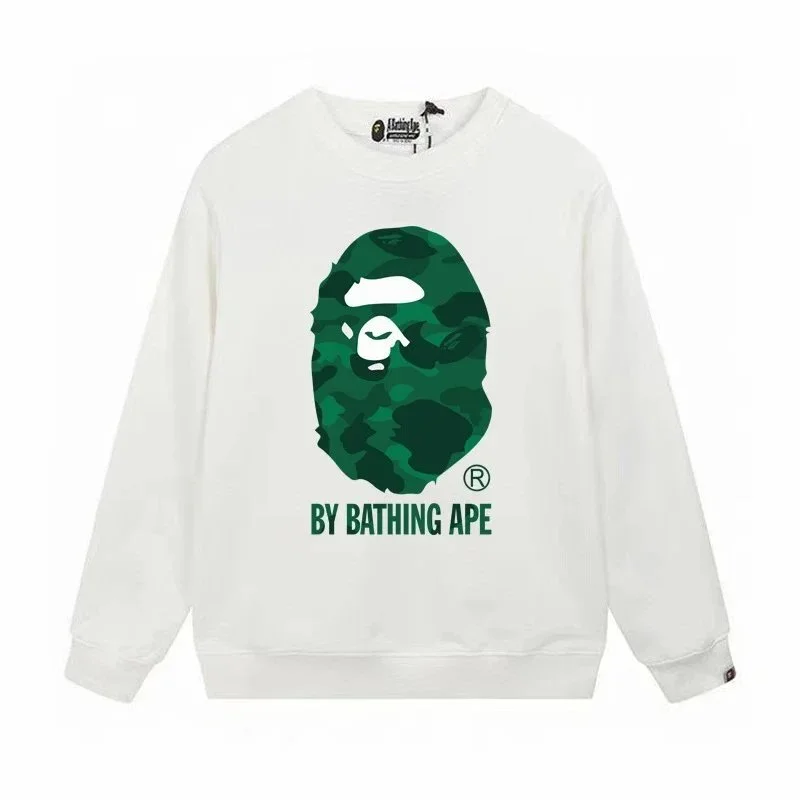 A Bathing Ape BAPE STA Green Camo White Sweatshirt