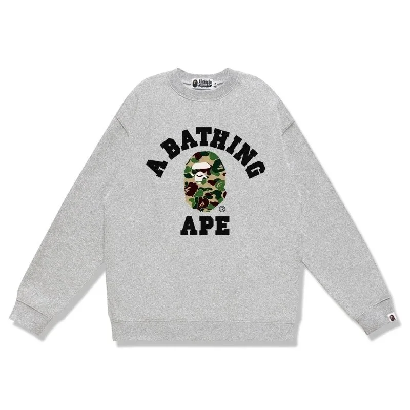 A Bathing Ape ABC Camo Grey Crewneck Sweatshirt
