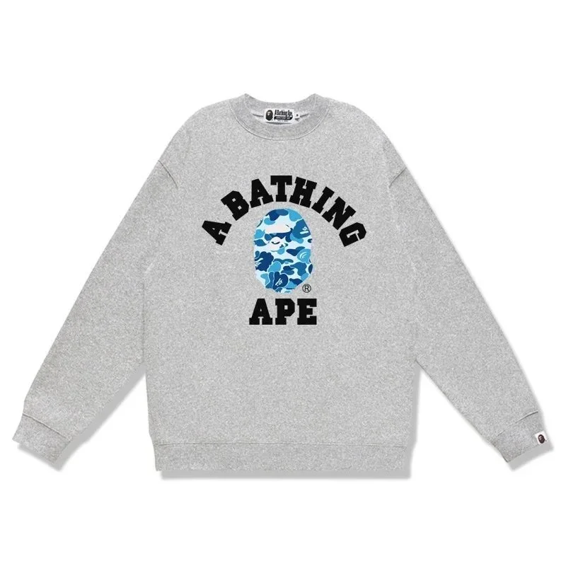 A Bathing Ape BAPE STA Grey Blue Camo Crewneck Sweatshirt
