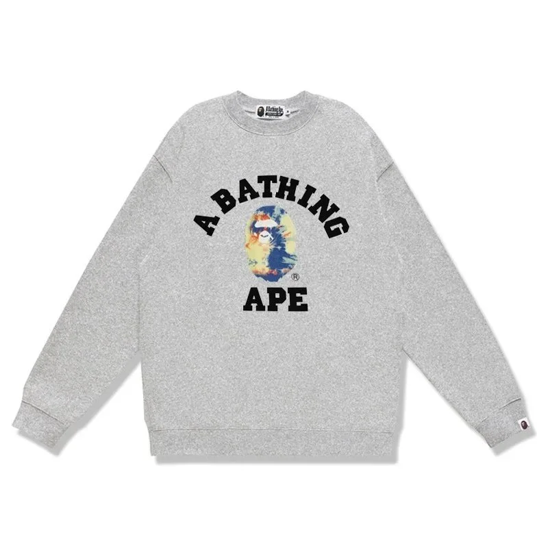 A Bathing Ape BAPE STA Grey College Sweatshirt