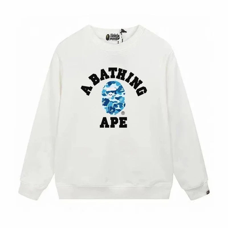A Bathing Ape BAPE STA White Blue Camo Crewneck Sweatshirt