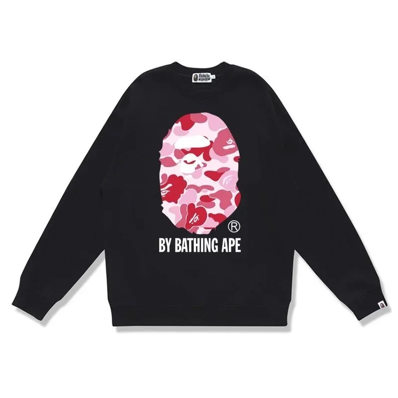 A Bathing Ape BAPE STA Black Pink Camo Crewneck