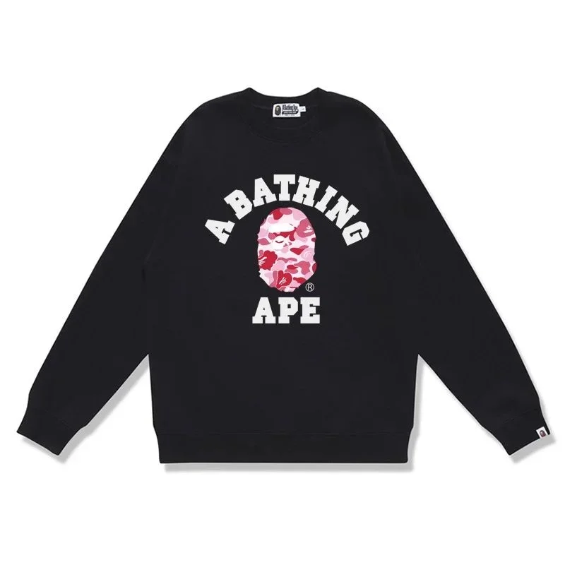 A Bathing Ape BAPE STA Black Pink Camo Sweatshirt