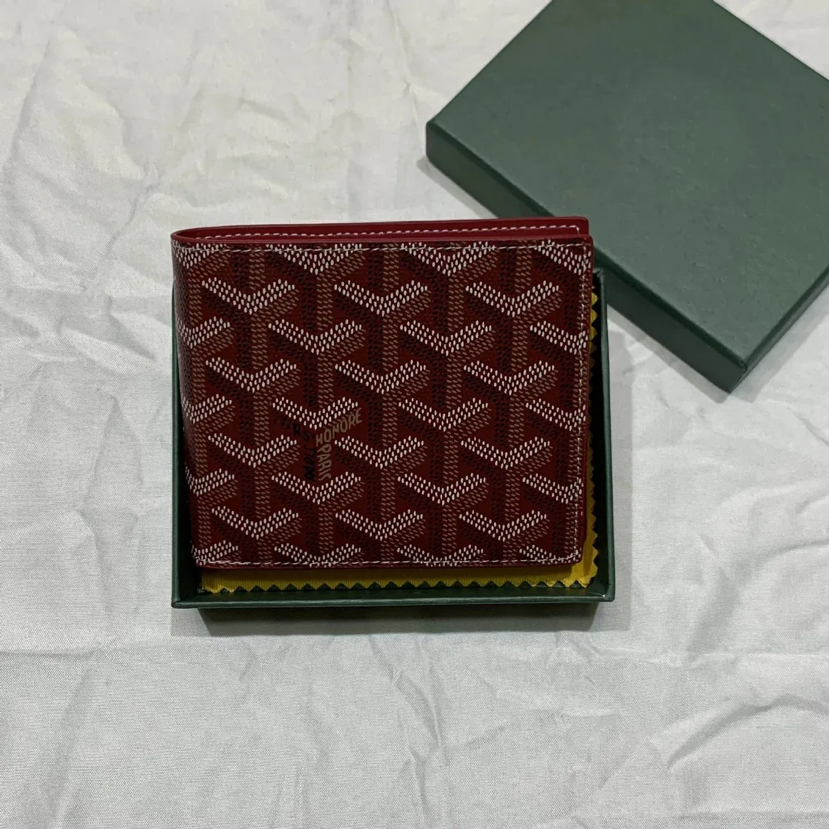 Goyard YARD Red Goyardine Leather Wallet