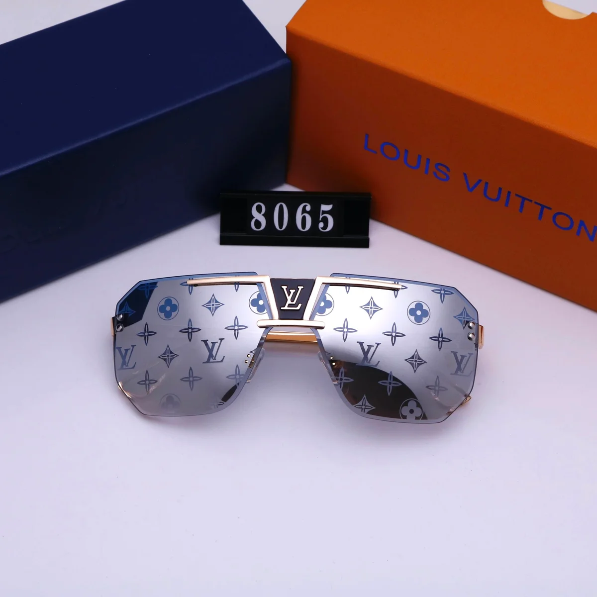 Louis Vuitton Tabi Monogram Sunglasses Silver/Blue