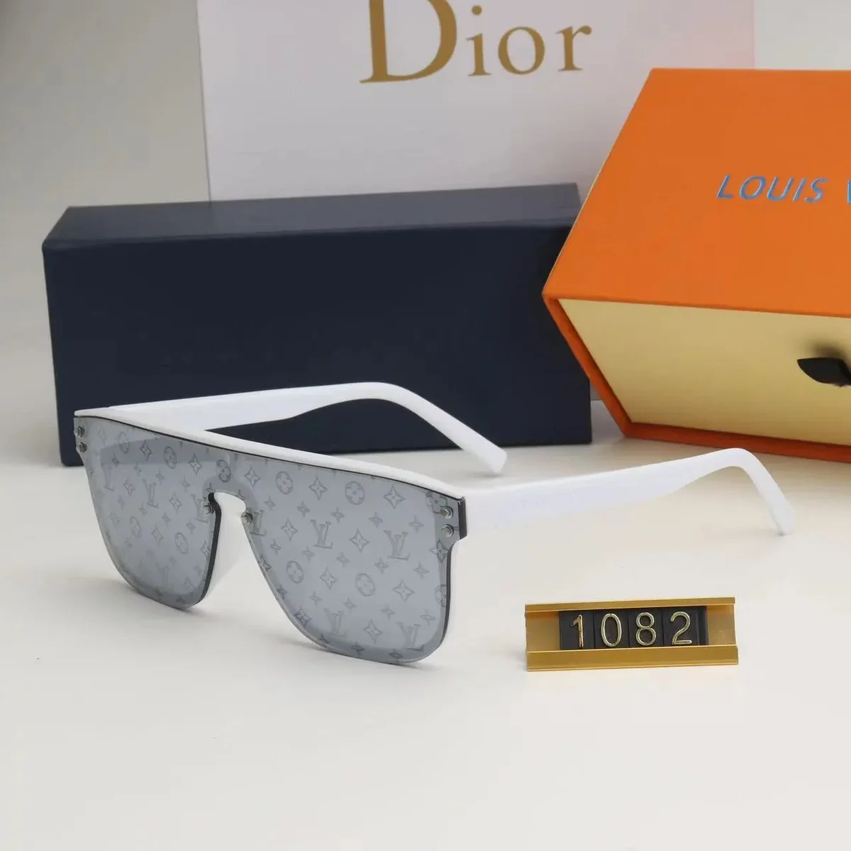 Louis Vuitton Tabi White Grey Sunglasses