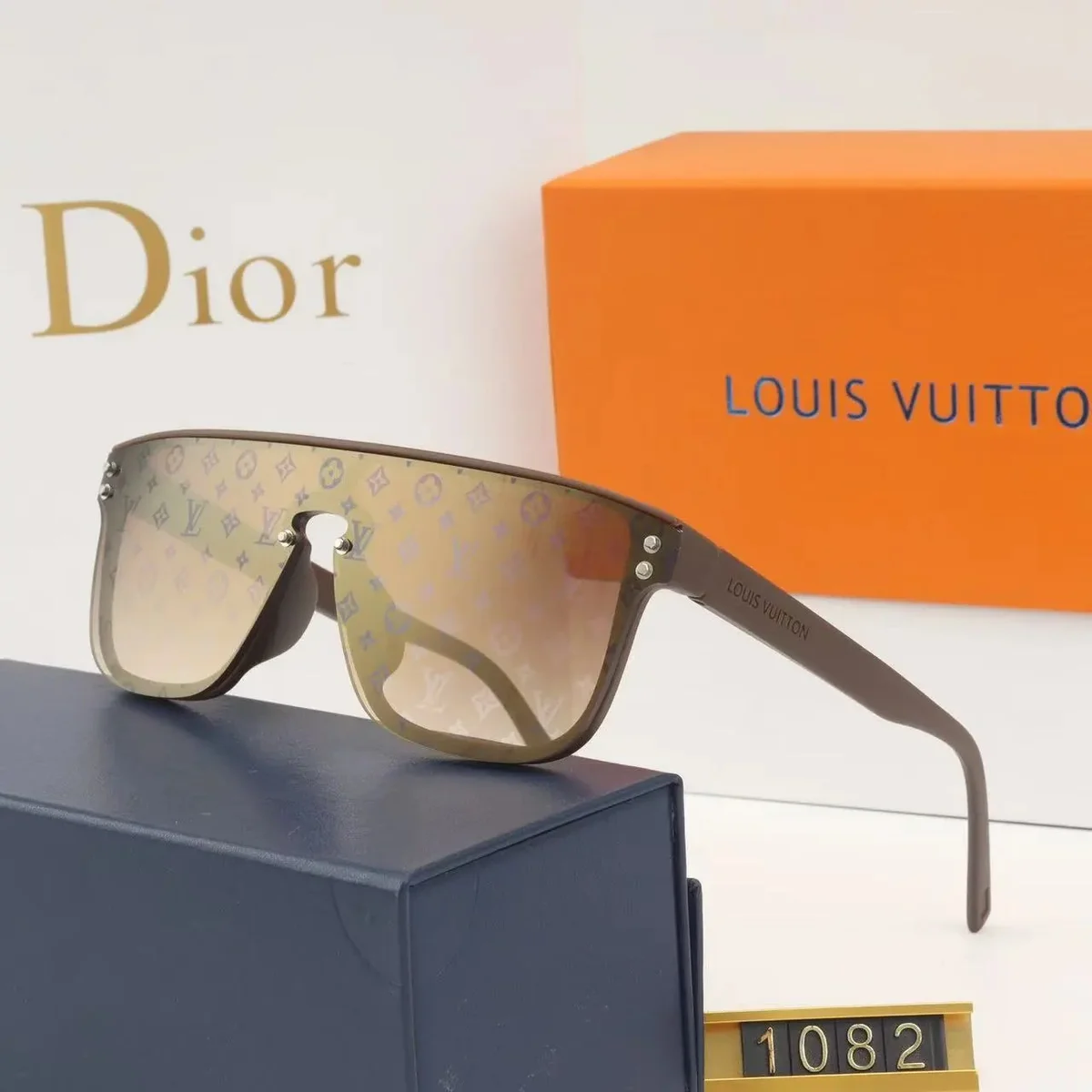 Louis Vuitton Tabi Shield Sunglasses Brown