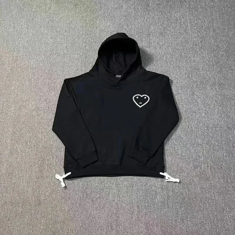 Black Heart Embroidery Hoodie