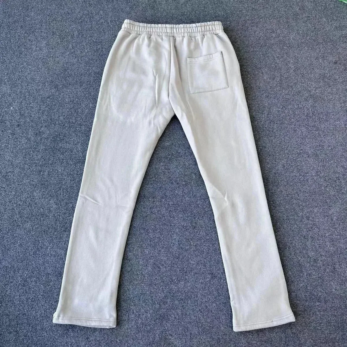 Light Beige Sweatpants Solid Casual Pants