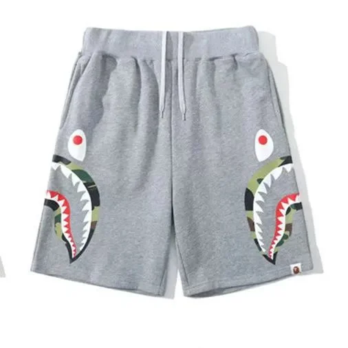 A Bathing Ape BAPE STA Shark Camo Shorts Grey