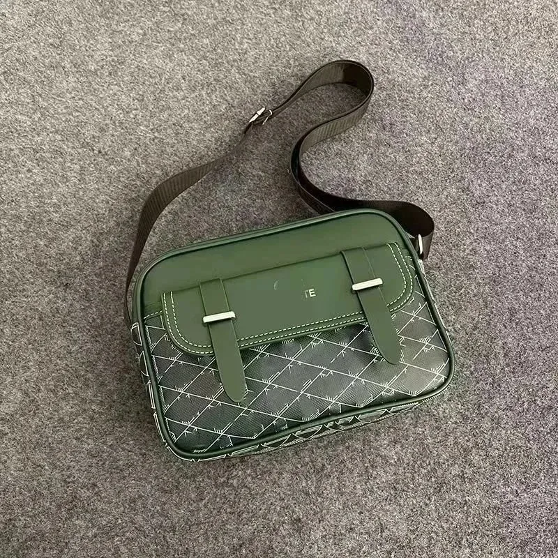 Green IE Logo Print Crossbody Bag