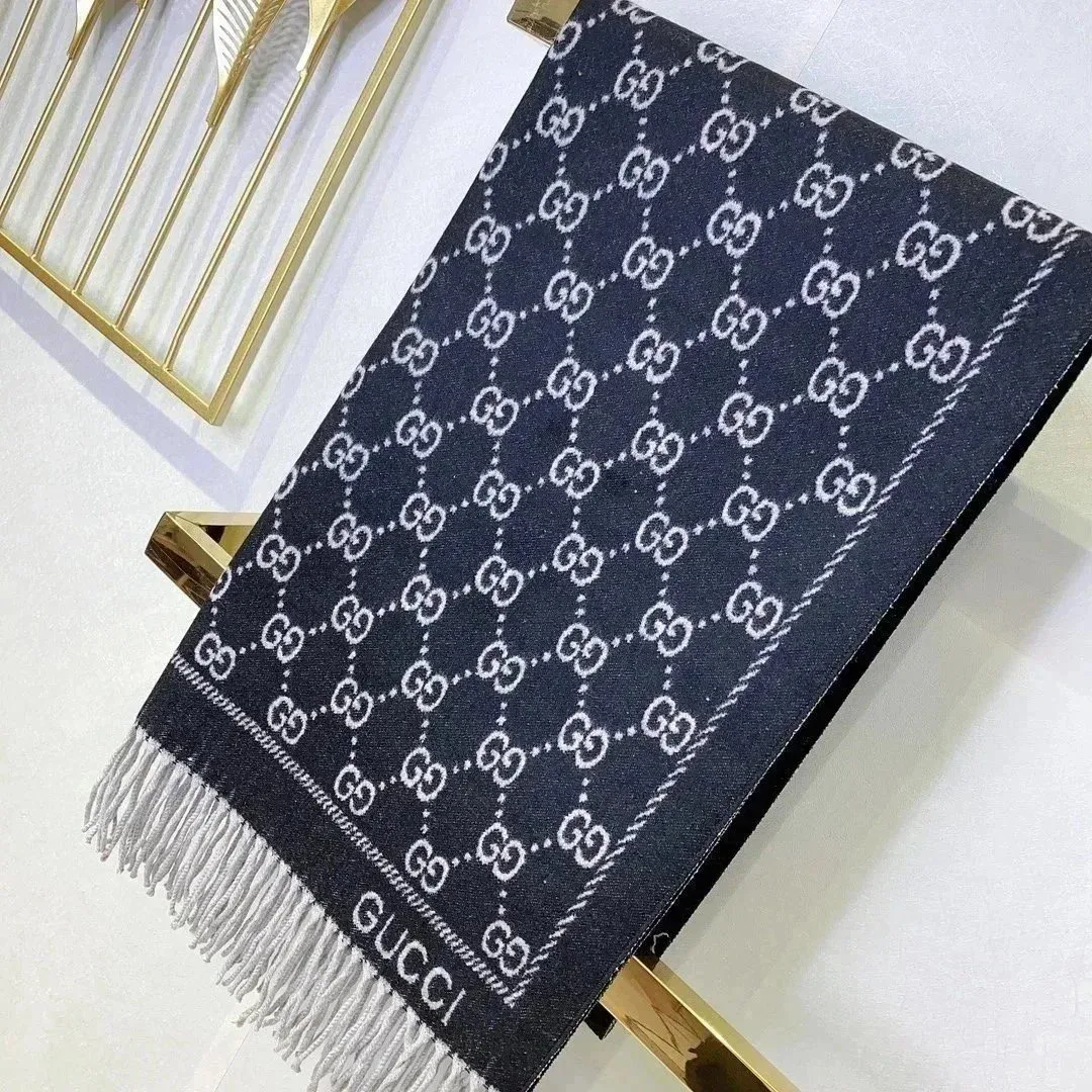 Gucci GG Supreme Black & White Scarf