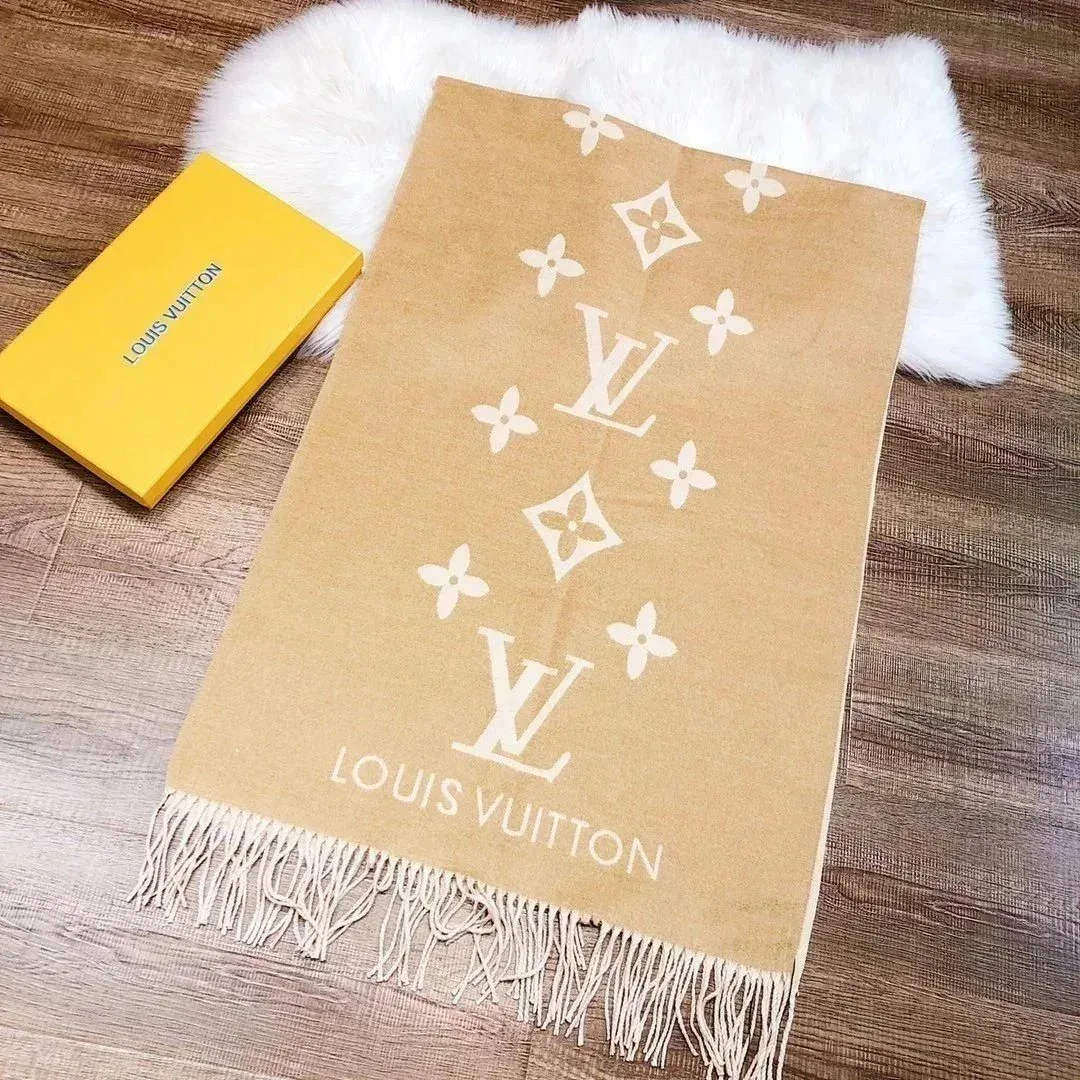 Louis Vuitton Monogram Scarf Beige