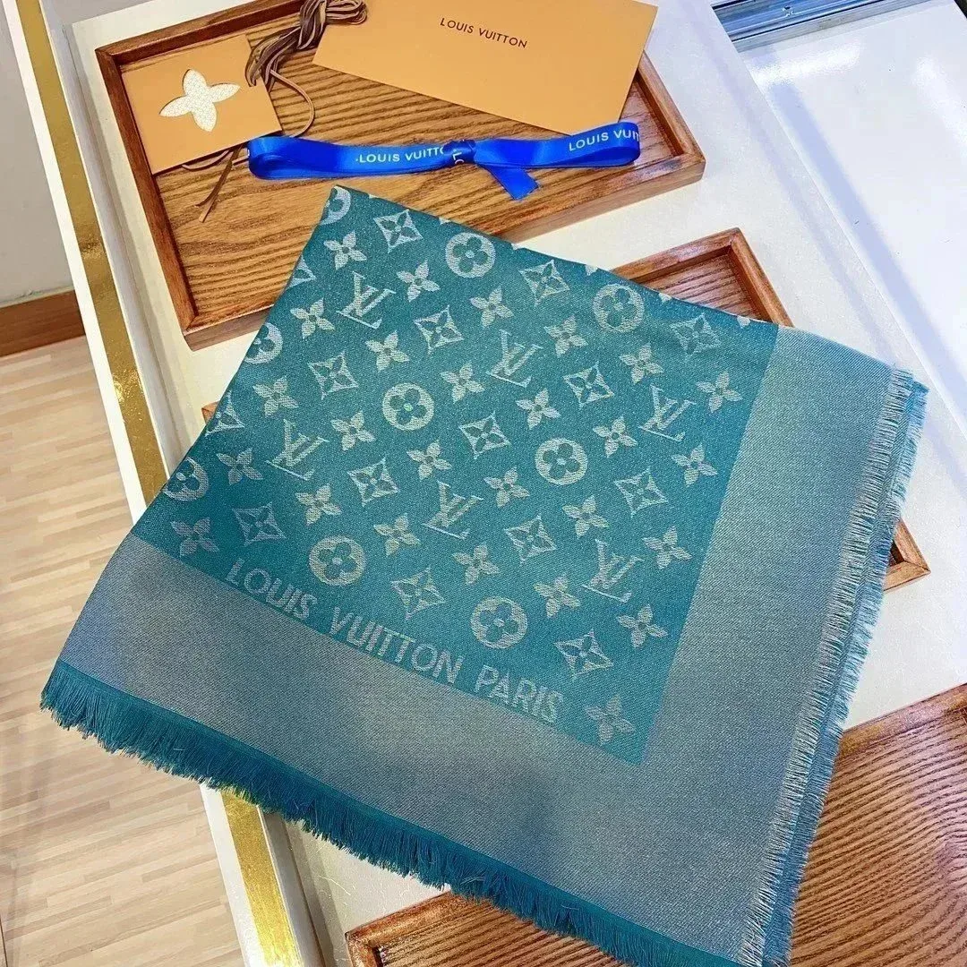 Louis Vuitton Monogram Turquoise Scarf