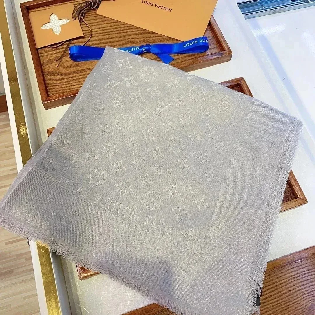 Louis Vuitton Monogram Scarf Cream