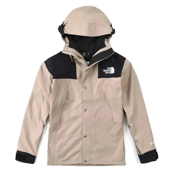 The North Face Nuptse Beige Black Parka