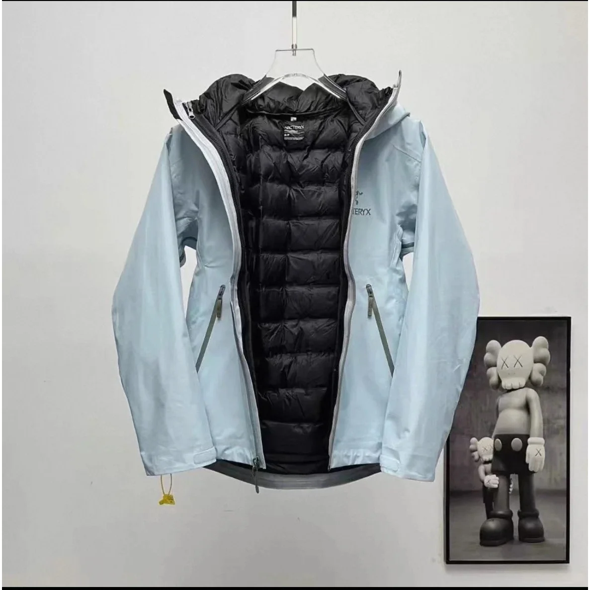 Arc'teryx Gamma SL Light Blue Parka with Black Fleece