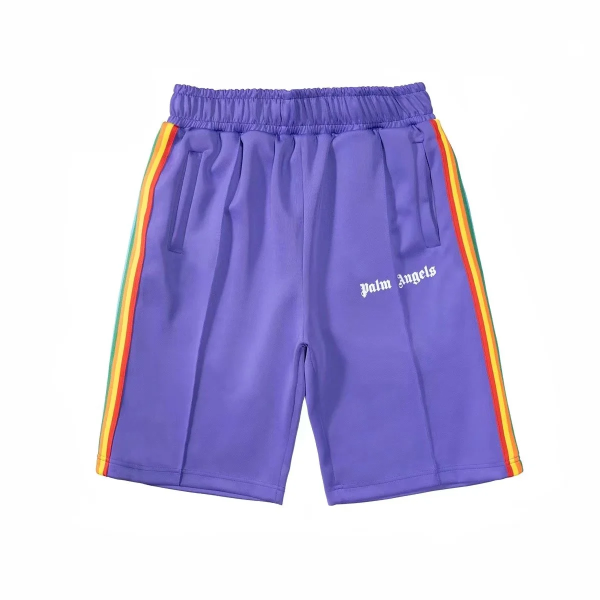 Palm Angels Track Rainbow Shorts Purple