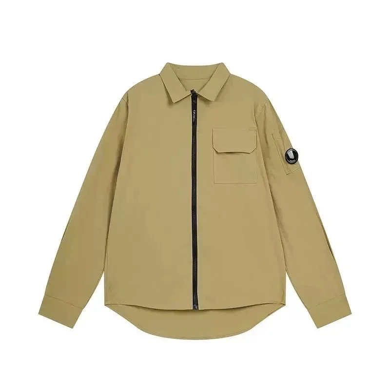 CP Company Goggle Yellow Single-Breasted Jacket