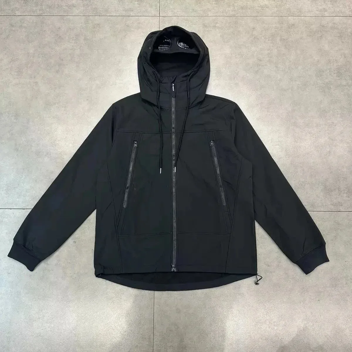 Maison Mihara Yasuhiro MMY Blakey Black Goggle Hooded Jacket