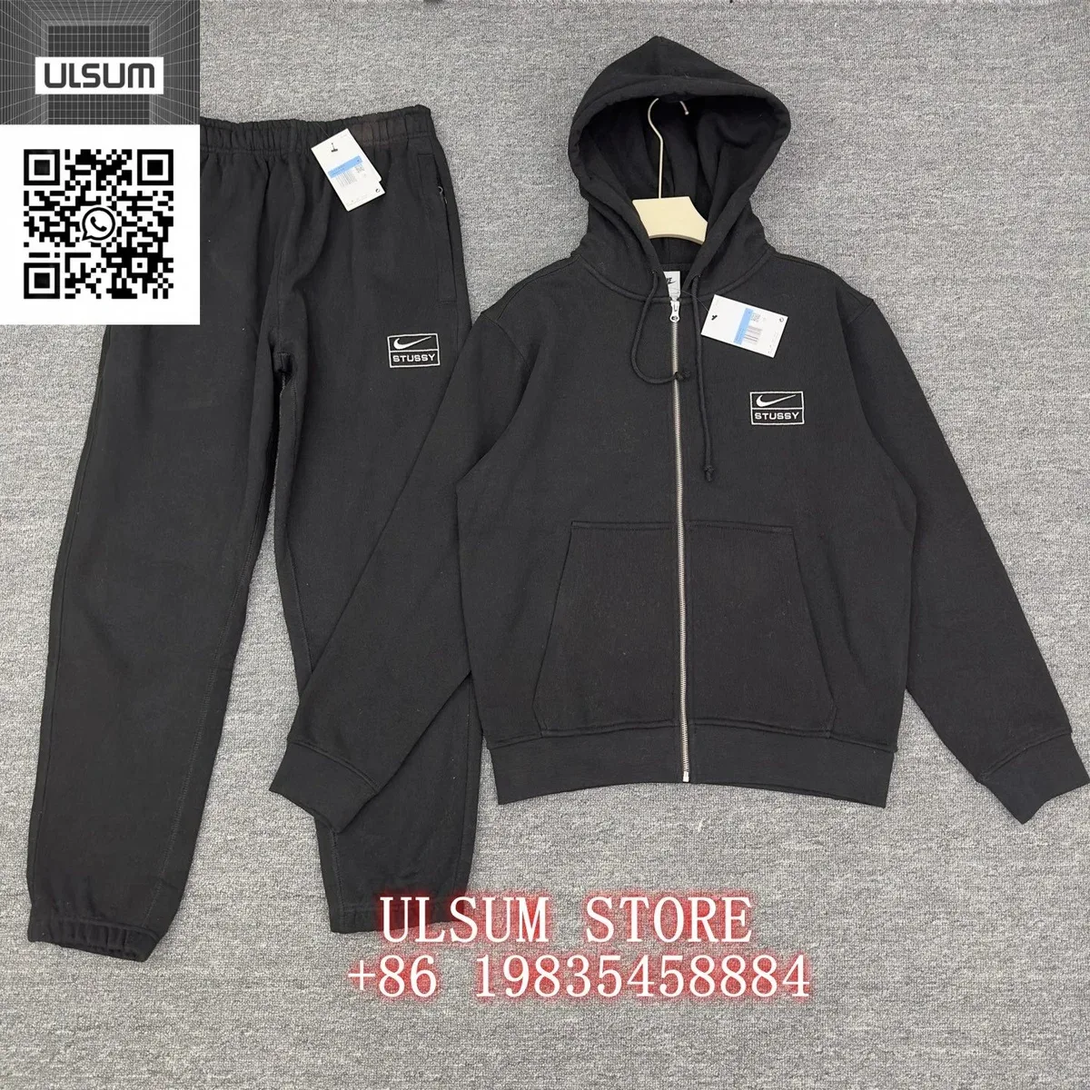 Stussy Black Co-ord Set Tracksuit