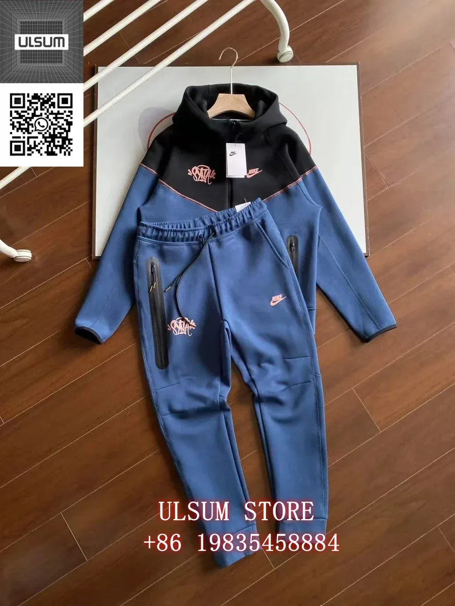 Nike Tech Fleece Blue & Black Tracksuit Set