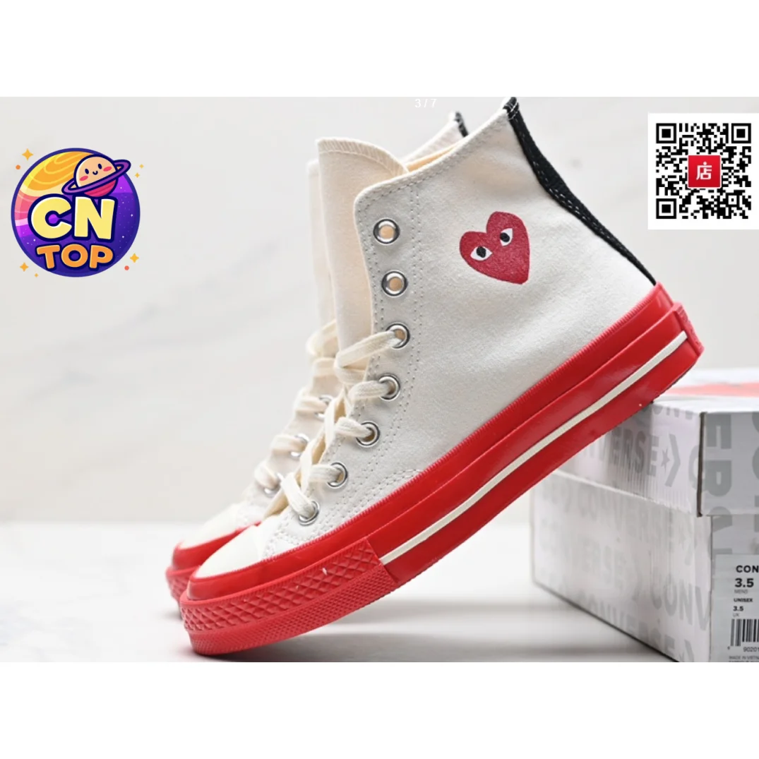 Converse Chuck Taylor All Star Red Heart White Sneakers